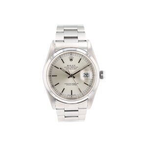 Rolex Datejust 16200 36mm Silver Index Dial Smooth Bezel Oyster Band